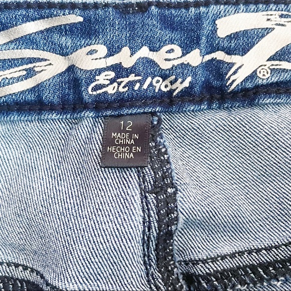 Seven7 Denim Mid Rise Skinny Embellished Jewel Pocket Jeans - Picture 11 of 12